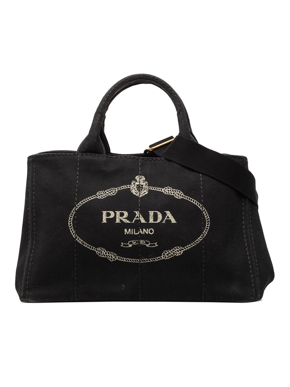 Prada Canapa Convertible Tote Canvas #350154P88B